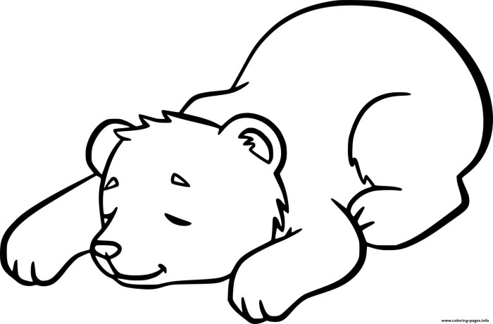 Animal coloring pages free bear snores