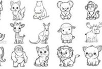 Free cute baby animal coloring pages