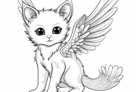 Animal with wings coloring page