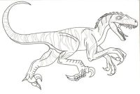 Animated velasa raptor dinosaur coloring pages