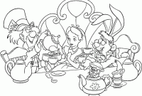 Anime alice in wonderland coloring pages