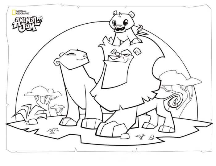 Animal jam birthday coloring