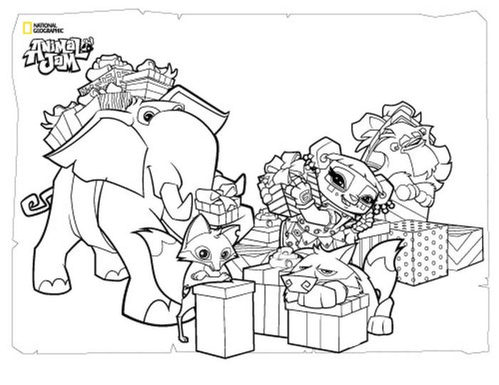 Animal jam birthday coloring