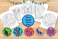 Animal mosaic coloring pages