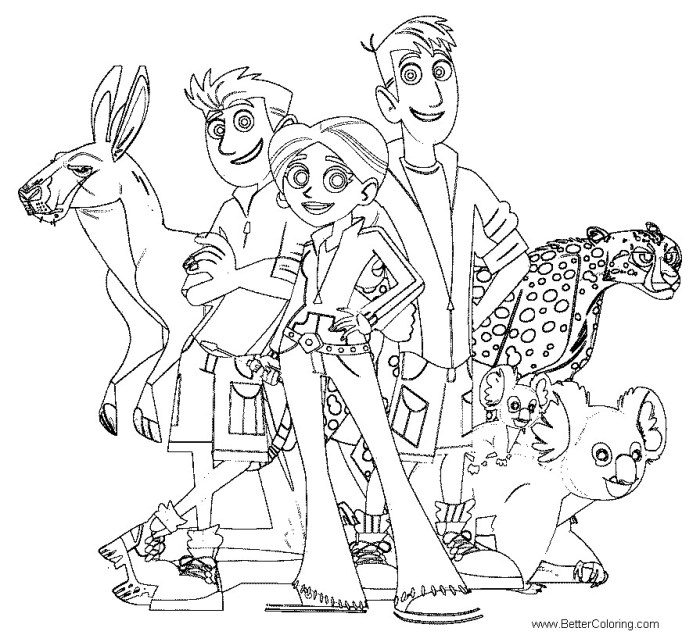 Wild kratts animal coloring pages