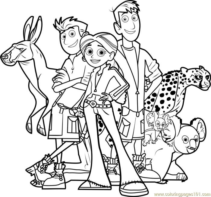 Wild kratts animal coloring pages