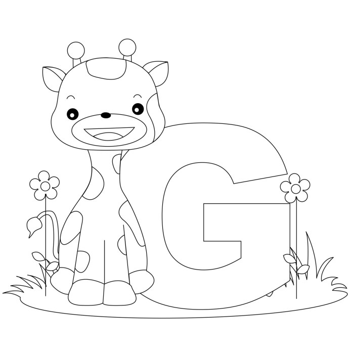 Animal alphabet coloring sheets