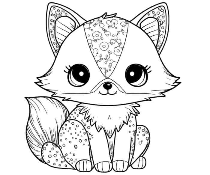 Animal digital coloring pages