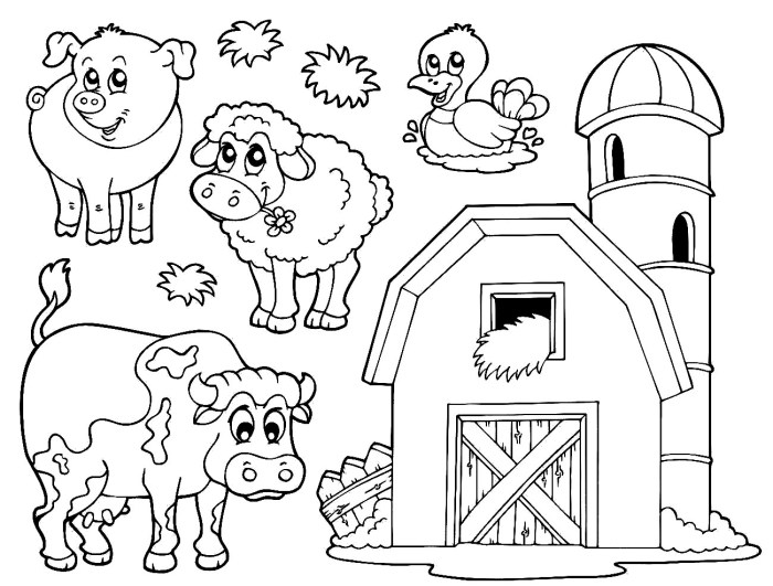 Animal coloring pages for kindergarten