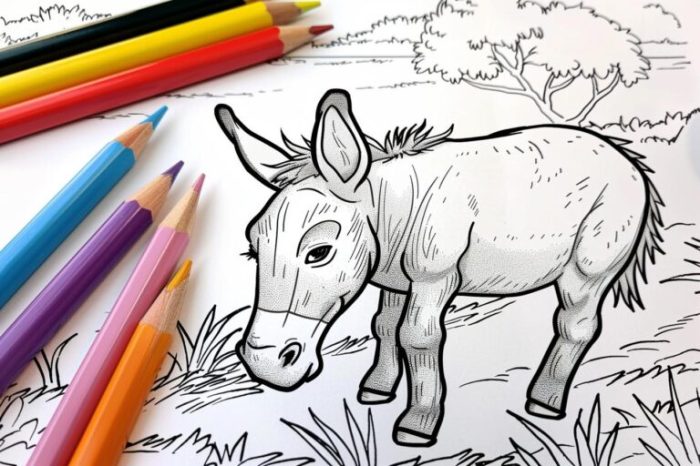 Animal coloring page kids