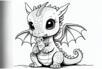 Animal coloring pages easy dragon