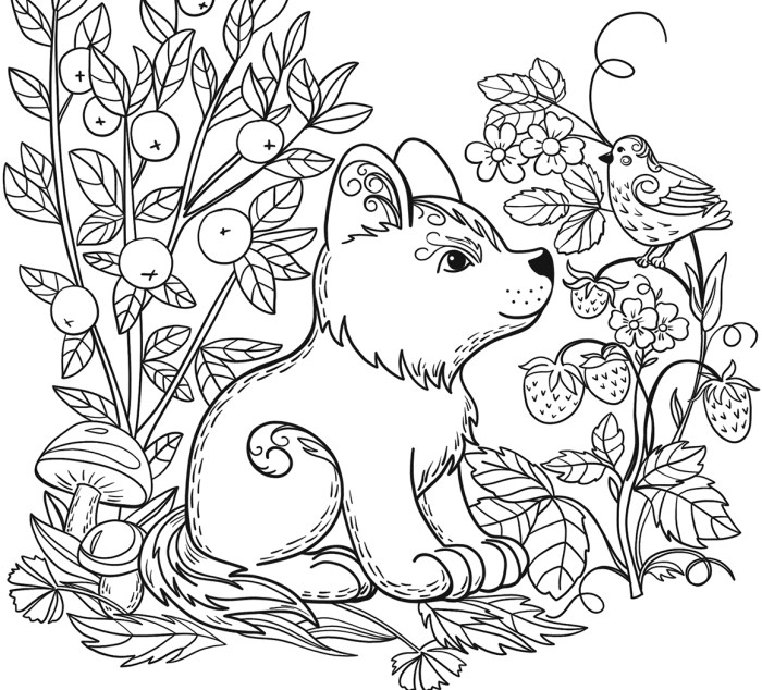 Animal digital coloring pages