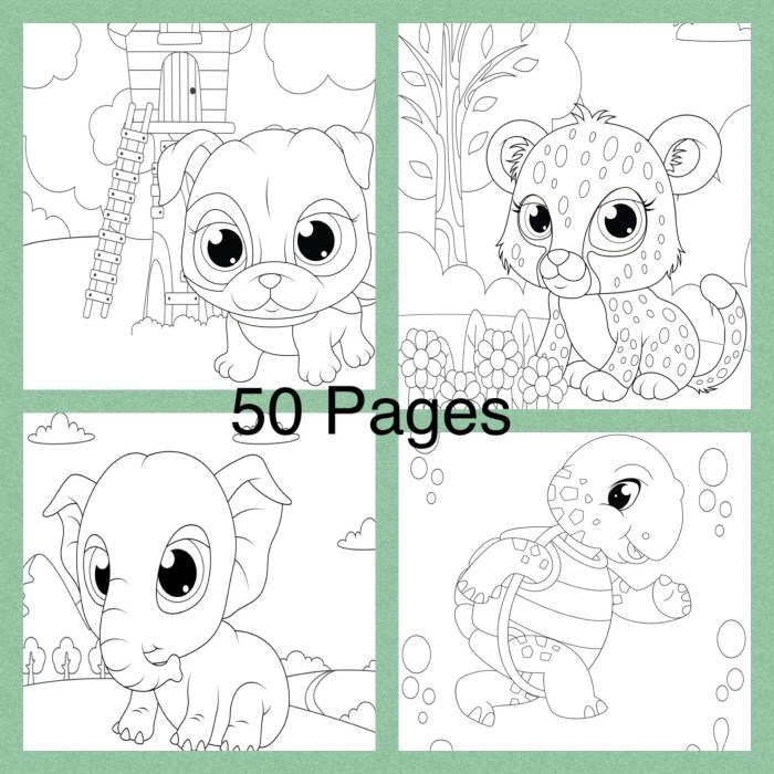 Free cute baby animal coloring pages