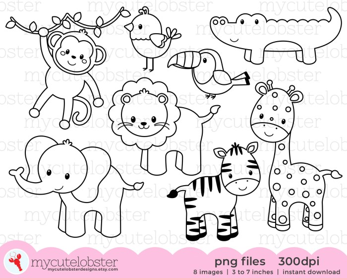 Animals popping out coloring pages