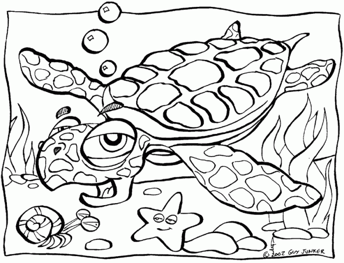 Sea animal coloring pages free