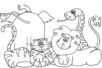 Animals on land coloring sheet