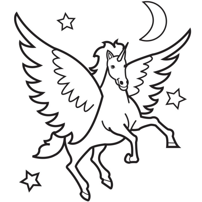 Animal with wings coloring page