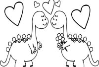 Valentine animal coloring pages