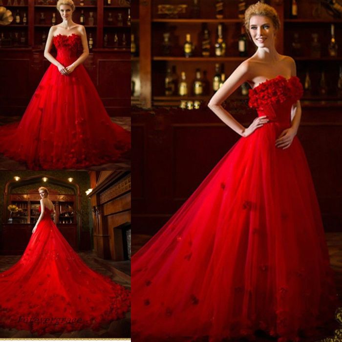 Red midi dress for wedding