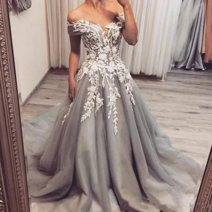 Gray dresses for weddings