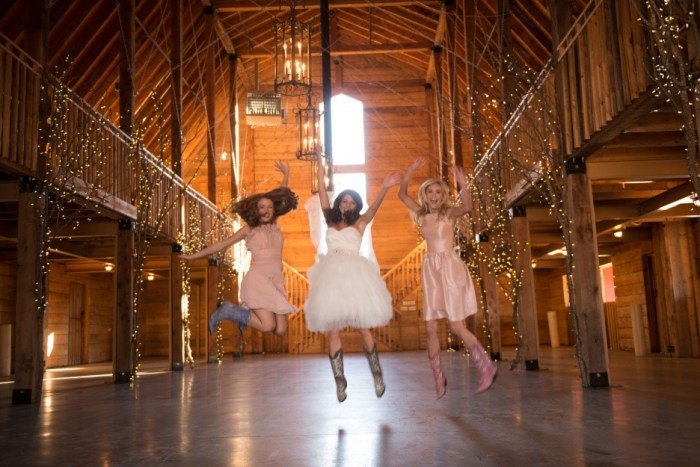 Country wedding dresses with boots