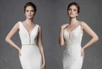 Deep v wedding dress