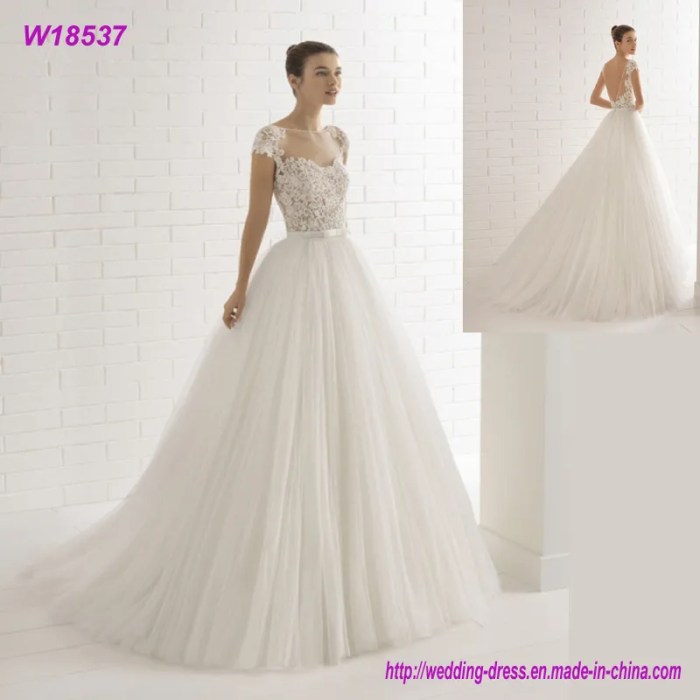 Plus size white wedding dress