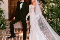 Hayley bieber wedding dress