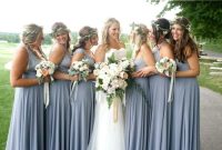 Dusty blue wedding dress