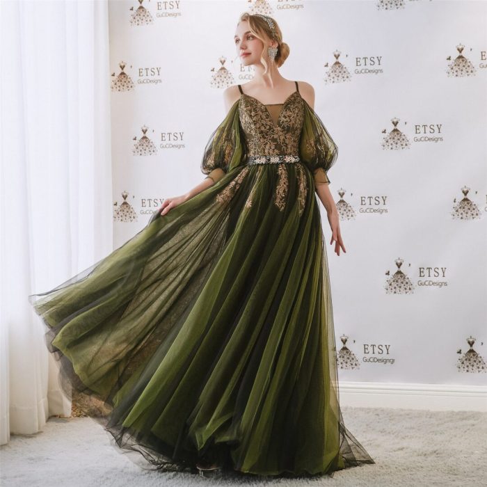 Dark green dresses for wedding