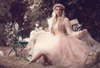 Plus size pink wedding dresses