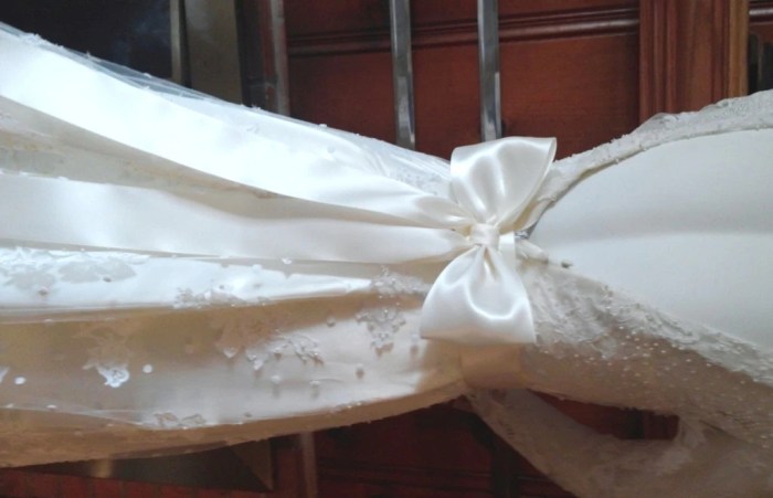 Bow on wedding dress