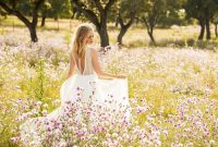 Lace back wedding dress