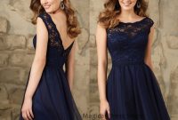 Elegant navy blue dresses for wedding guests