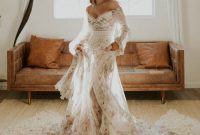 Plus size bohemian wedding dress