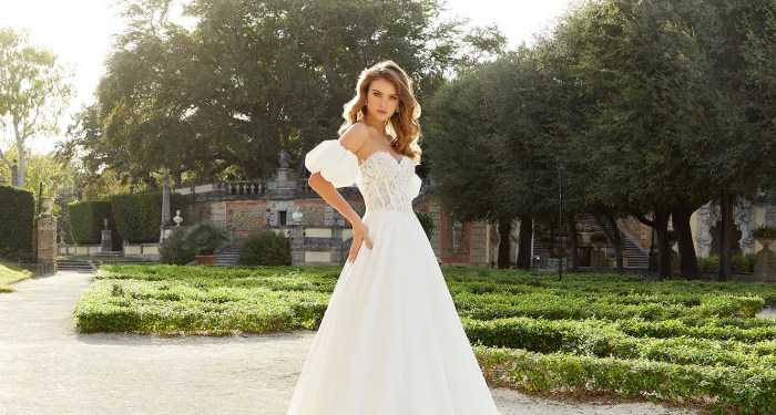 Corset wedding dresses with sleeves